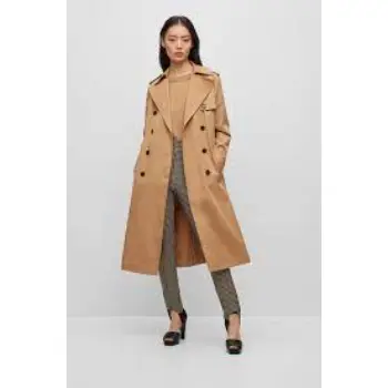 Doublebreasted trench coat with belted